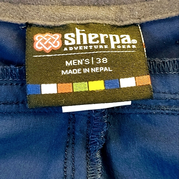 SHERPA NAVY BLUE SIDE SLASH POCKET UTILITY OUTDOOR PANTS MEN'S SIZE  38 - Picture 8 of 10